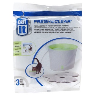 【阿肥寵物生活】Hagen赫根 貓用鮮淨飲水機專用濾棉組 3片入