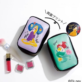 ★JS日雜附錄★ 小美人魚長髮公主 前後不同圖案 多夾層多功能網袋刷具收納包化妝包 迪士尼Disney 瑕疵
