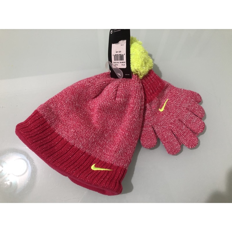Nike女童帽+手套組