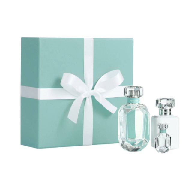 (預購)Tiffany &amp; Co 2019年新款香水鑽石瓶 聖誕禮盒套裝 香水75ml 乳液100ml  正裝小樣