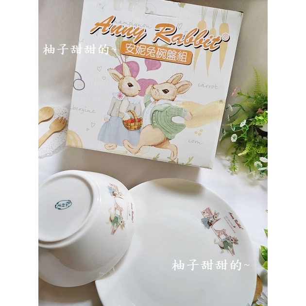 股東會紀念品 安妮兔碗盤組 陶瓷 西式碗 沙拉碗 湯碗 餐盤 盤子 安妮兔 飯碗 兔子 陶瓷碗 陶瓷餐盤