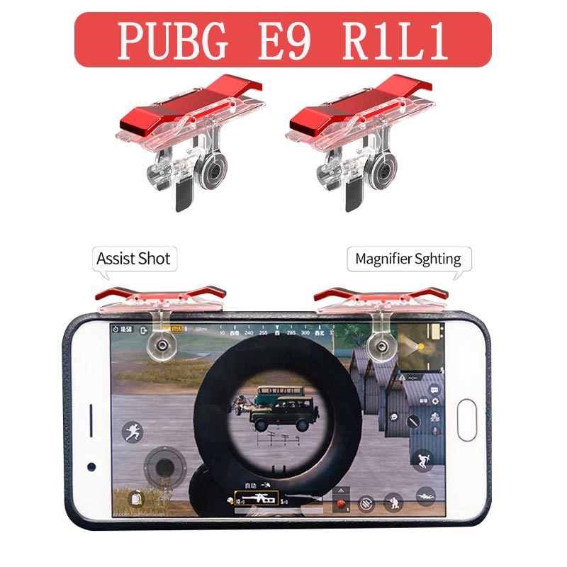 E9 Pubg 控制器觸發遊戲手柄手機遊戲操縱桿ros Grip 射手射擊目標鍵按鈕手柄l1r1 蝦皮購物