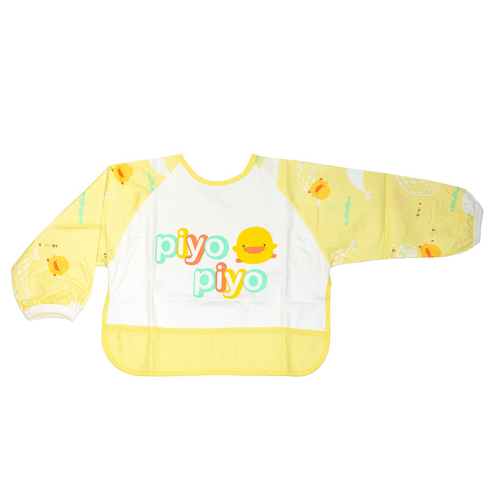 Piyo Piyo 黃色小鴨長袖餵食圍兜GT-81207寶寶初次學習 用餐的好選擇 娃娃購 婦嬰用品專賣店