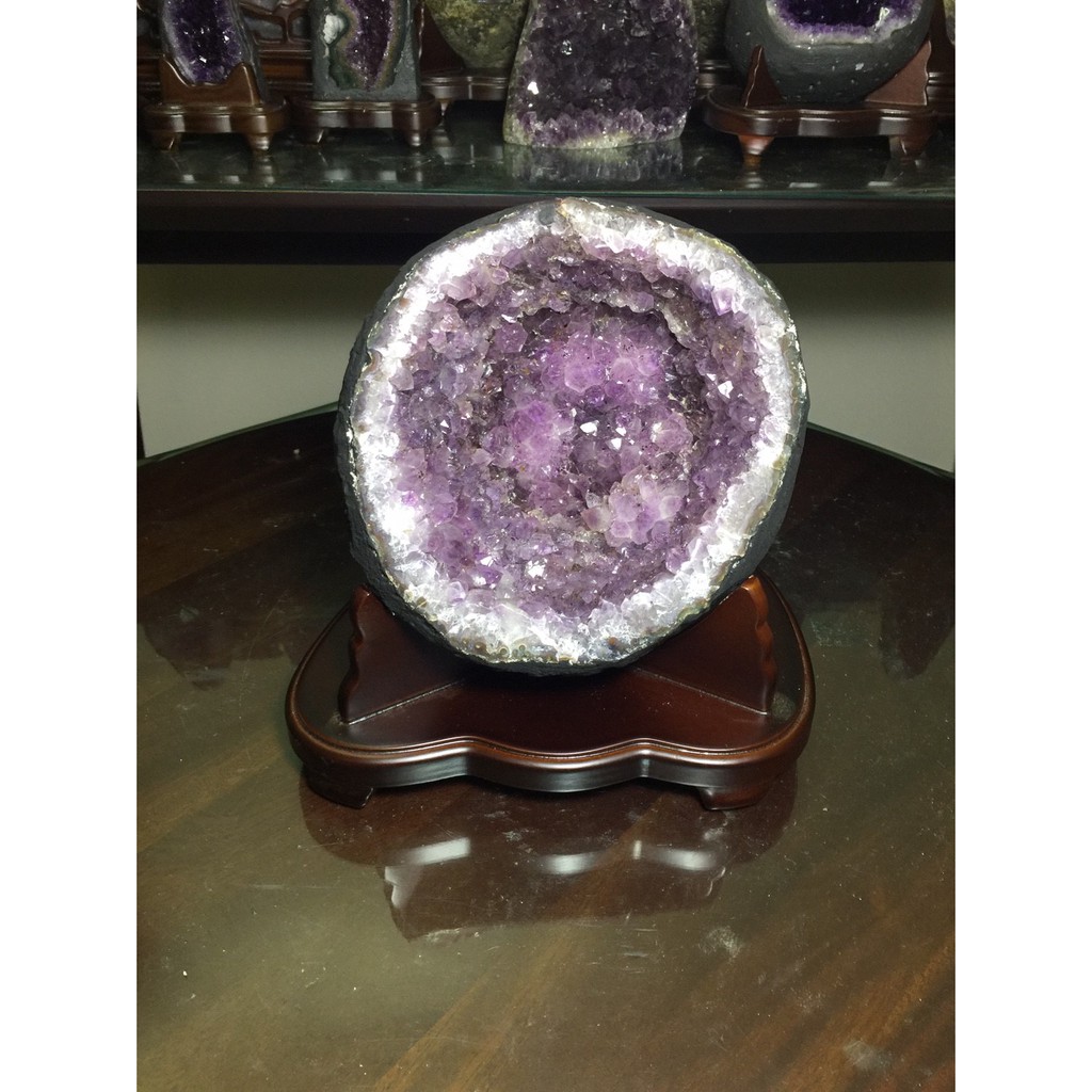 晶洞 烏拉圭 紫晶洞 巴西圓洞 土型 3.9公斤 門檔花 水晶花 巴西 洞深 稀有 避邪  招財 天然 紫水晶