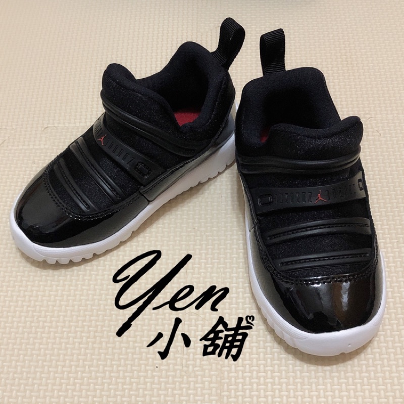 《YEN小舖》NIKE JORDAN 11 RETRO 經典喬丹11代 黑白 襪套 毛毛蟲 小童鞋 BQ7102-002