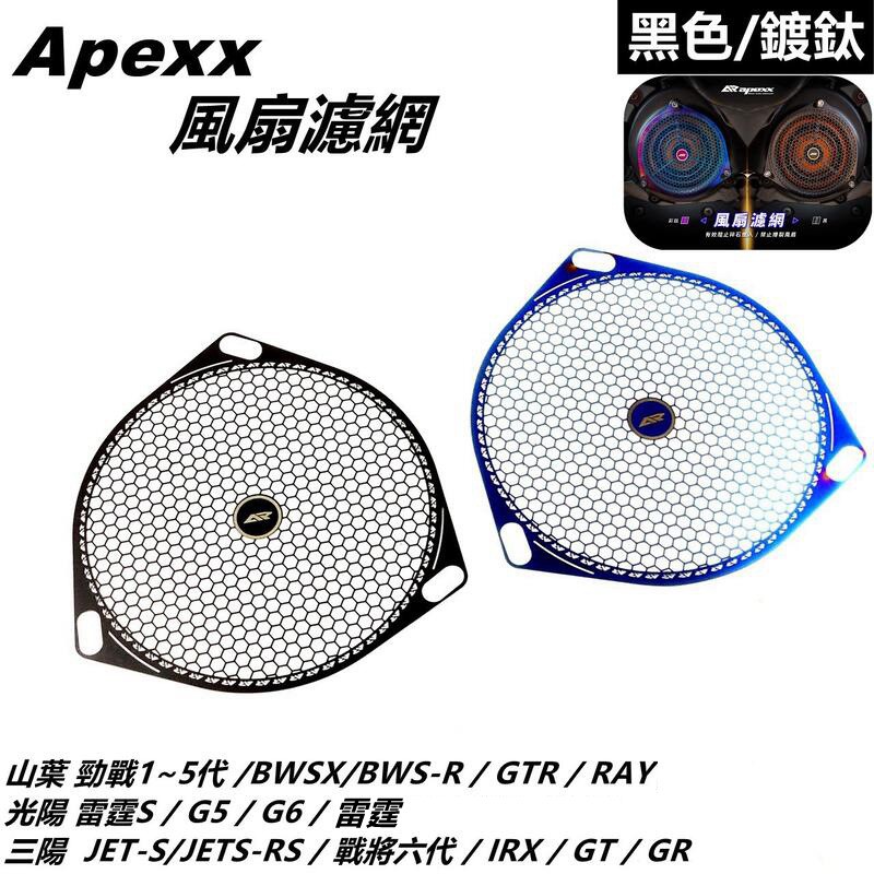 APEXX | 風扇蓋 濾網 風扇濾網 風扇 護網 共2色 適用1~5代勁戰 雷霆s JETS BWS R