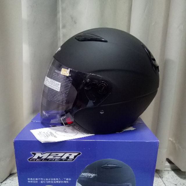 M2R騎乘機車專用3/4式防護頭盔#M-700 消光黑L 附帽袋 Costco