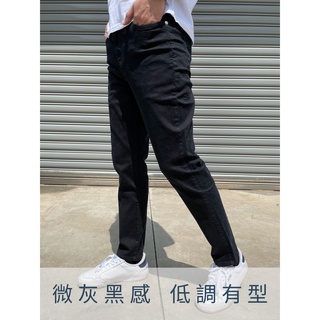【最後一件臺灣牛仔褲】臺彈力Slim合身直筒褲 / 小直筒 臺灣製牛仔褲 灰黑 S32006
