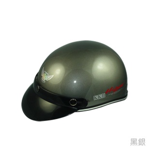 華泰 安全帽 K839M/K-839M 素色 黑銀色 哈利帽 半罩 單帽子 不含鏡片《比帽王》