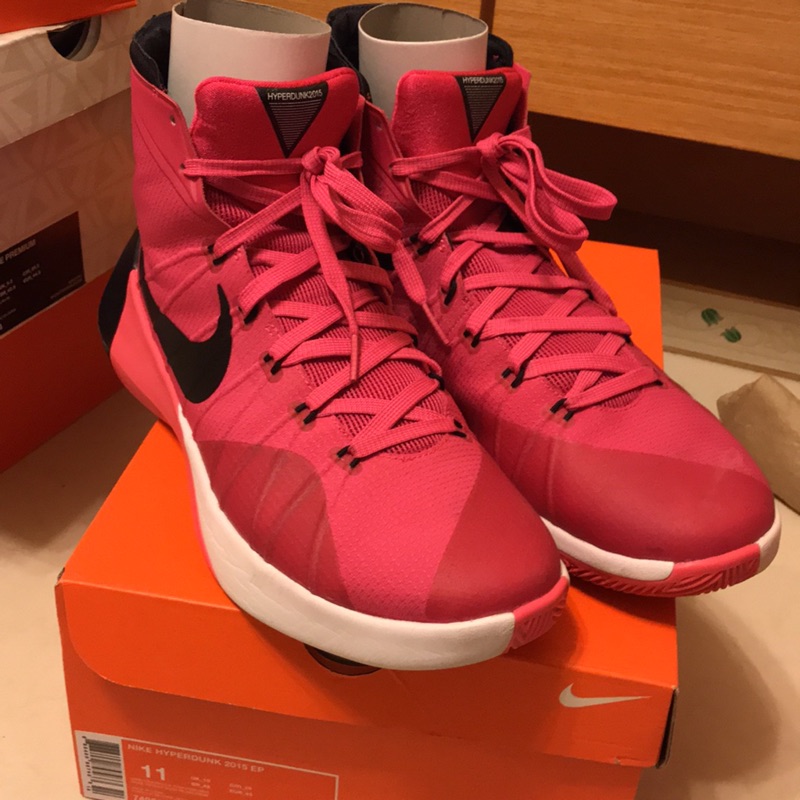 NIKE HYPERDUNK 2015 think pink kay yow US11 乳癌配色 粉紅 zoom air