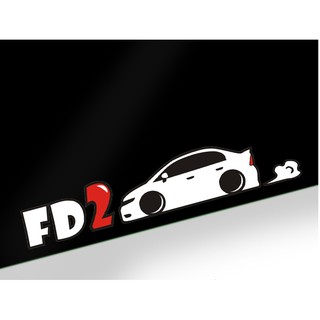 現貨 本田 HONDA FD2 CIVIC 8代 Q版車貼 改裝擋風玻璃車貼貼紙 刮痕遮擋貼