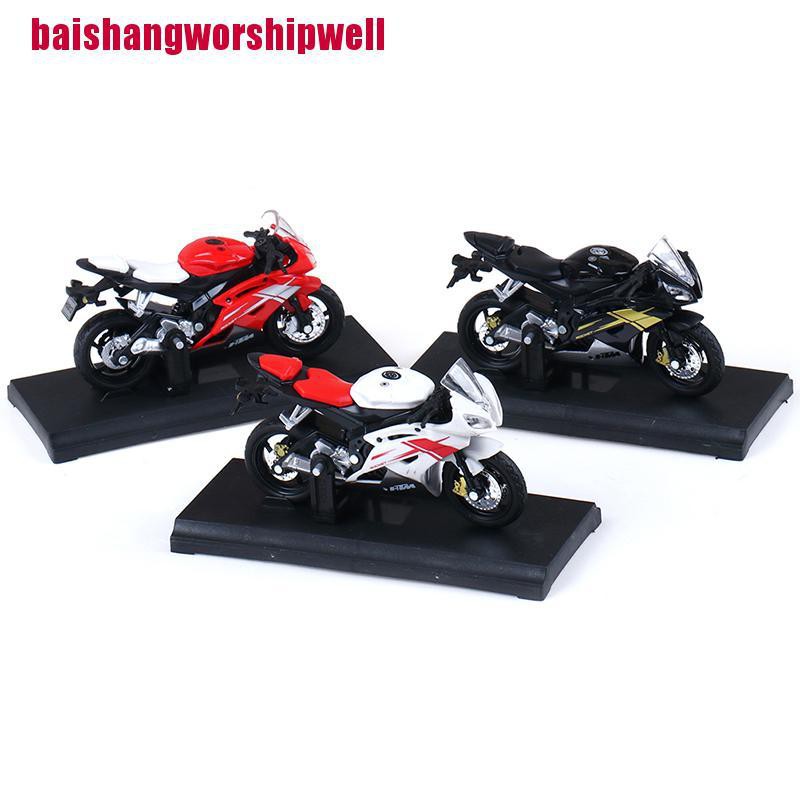 山葉 [baishangworshipwell] 1:18 雅馬哈 YZF-R6 YZF R6 藍色摩托車自行車壓鑄模型