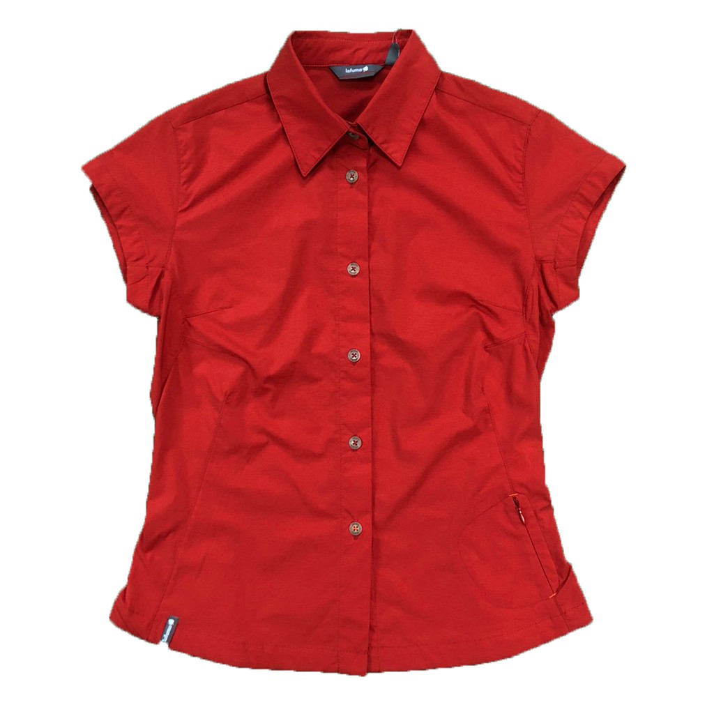 【Lafuma】女款 DryWay®短袖襯衫 LFV5309-3281 橘紅 快乾 排汗 襯衫 登山 露營