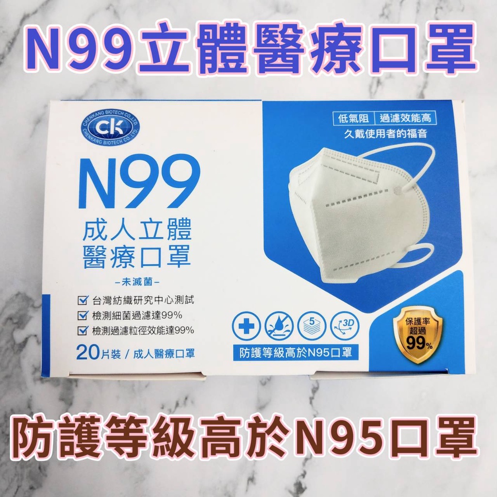 發票澄康N99醫療口罩對摺疊頭戴式鬆緊病毒過濾率高於3M N95 FFP2 FFP3 KF94 2D3D4D立體台灣製造