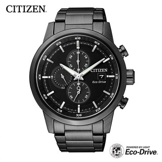 CITIZEN CA0615-59E《光動能運動錶》43mm/三眼計時/100M防水/IP全黑【第一鐘錶】