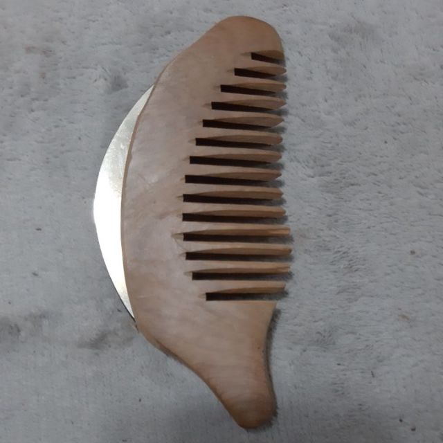 天然肖楠木梳子+不鏽鋼刮痧板