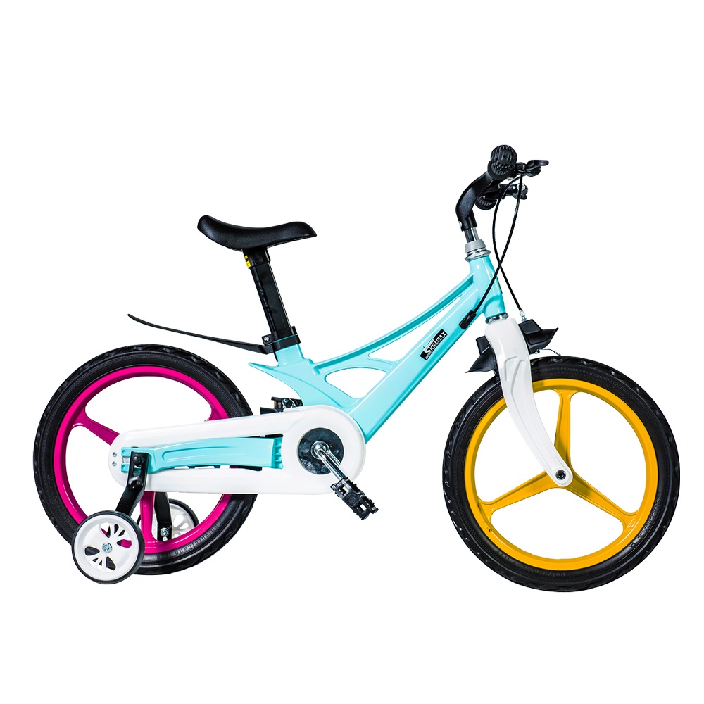 BIKEONE SZERO 超航空鎂合金材質+黑科技免充氣輪胎童16寸小孩寶寶自行車搭配輔助輪腳踏車