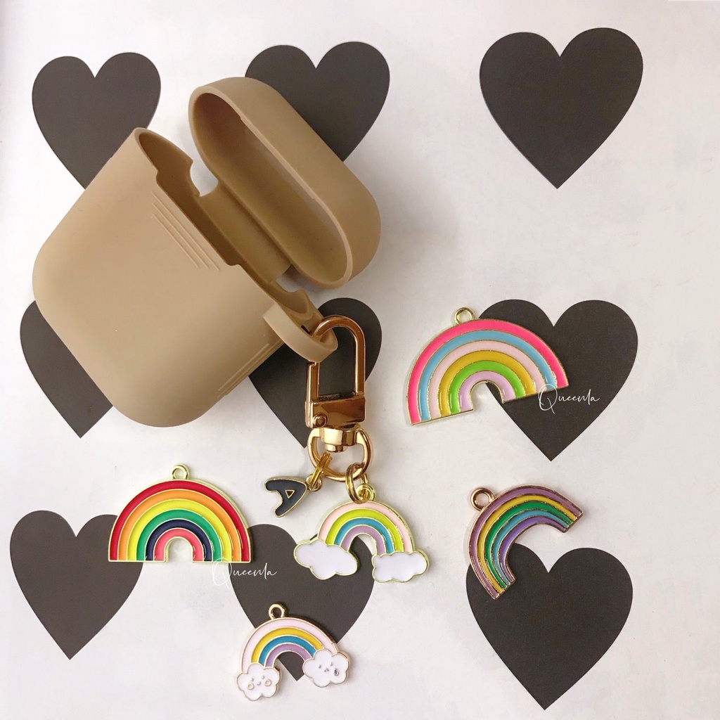 彩虹繽紛系列 合金配件 airpods耳機套配件 鑰匙圈 情侶吊飾