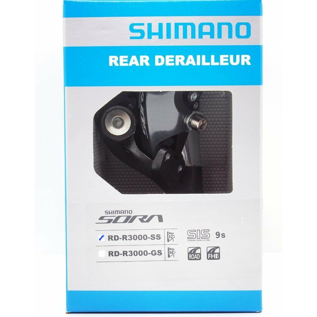 全新盒裝Shimano SORA RD-R3000 9速 短腿後變速器 (SS) (支援飛輪25-32T)