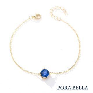 《Porabella》925純銀藍寶白寶鋯石手鍊 告白禮物 情人節禮物 送女友 銀飾 Bracelets