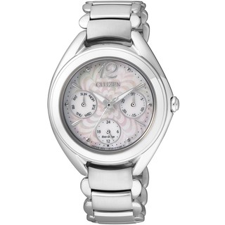 CITIZEN L系列心花怒放光動能三眼女錶(FD2020-54D)-銀/34mm