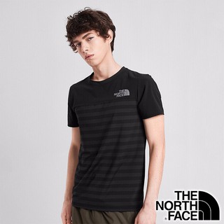 【THE NORTH FACE 美國】男 快乾圓領短袖 T恤『條紋黑』NF0A498G
