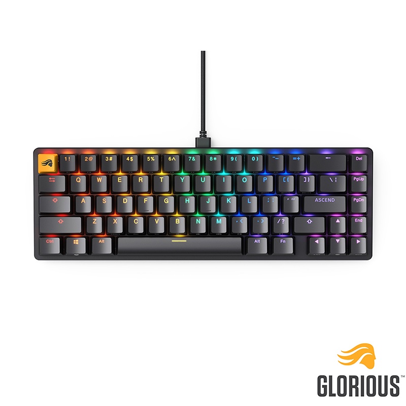 Glorious GMMK 2 Compact 65% RGB模組化機械式鍵盤 Fox軸 英文 - 黑