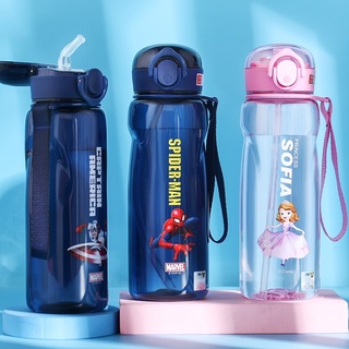 🔹臺灣賣家免費刻字🔹迪士尼吸管水壺 直飲水壺650ml 兒童夏季塑料杯 tritan材質 美國隊長蜘蛛人蘇菲亞米妮