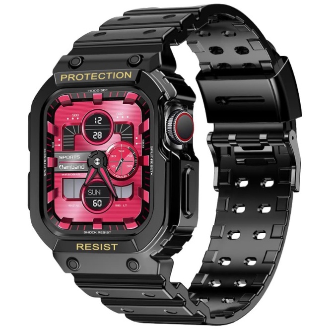 ㊣USA Gossip㊣ amBand TPU錶帶 Apple Watch 軍規級 G-Shock 樣式42/44/45