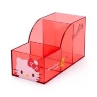日本三麗鷗Sanrio果凍文具系列 透明階梯三格筆筒 Kitty/美樂蒂/庫洛米/帕恰狗/大耳狗/布丁狗/人魚漢頓