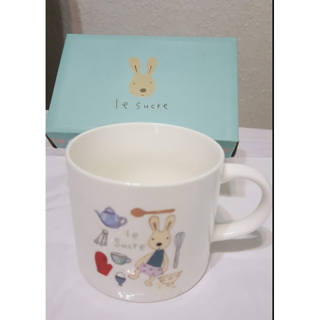 搬家便宜賣-全新le Sucre 法國兔馬克杯/咖啡杯全新未使用，盒子包裝完整