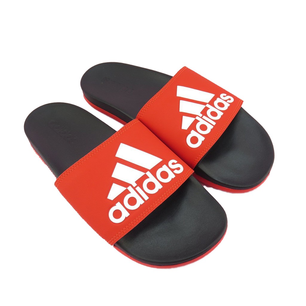 adidas adilette cloudfoam red
