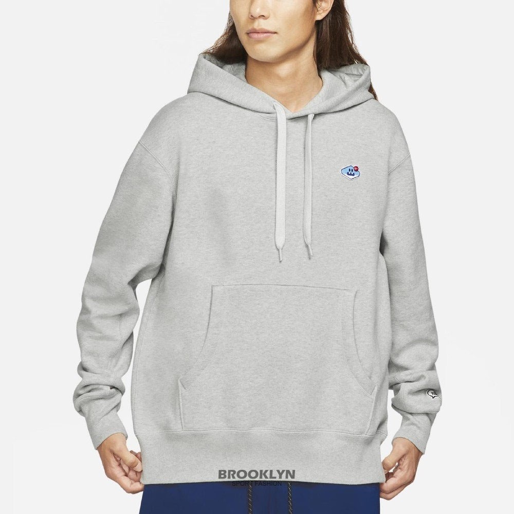 NIKE 帽T NSW AIRMOJI 灰 表情符號 笑臉 長袖 男女 (布魯克林) CZ2338-050
