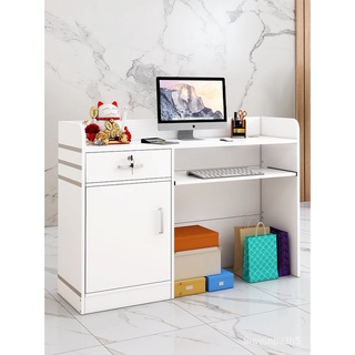 免運【接待臺】收銀臺店鋪小型吧檯桌前臺接待臺簡約現代商用服裝店理髮店櫃檯 現代服裝便利店前臺接待臺超市收銀桌櫃檯