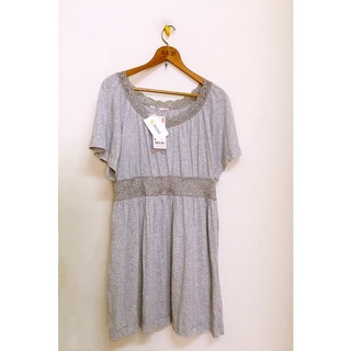 全新Uniqlo蕾絲寬袖薄棉上衣/居家上衣（M)