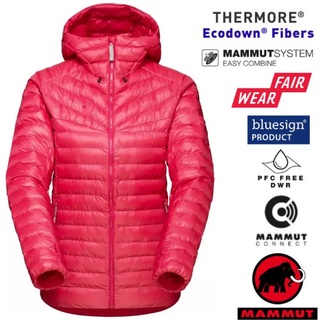 【MAMMUT 長毛象】女 防潑連帽保暖外套Albula IN Hooded 化纖防風夾克 科技羽絨 夕陽紅 01790