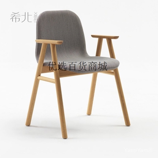 173實木椅子北歐ins餐椅實木家用靠背現代簡約白橡木餐椅組合餐椅