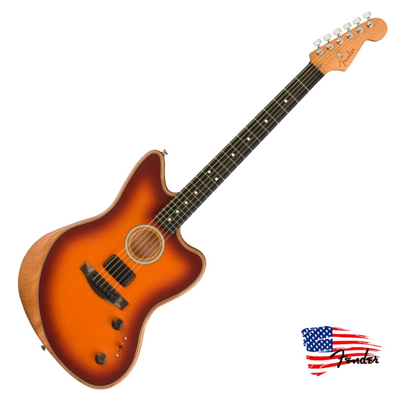 【又昇樂器】無息分期 美廠 USA Fender Jazzmaster Acoustasonic 電木吉他