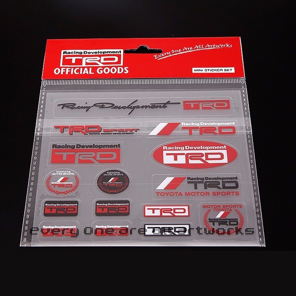 豐田 TRD 優質汽車貼紙賽車開發標誌貼花