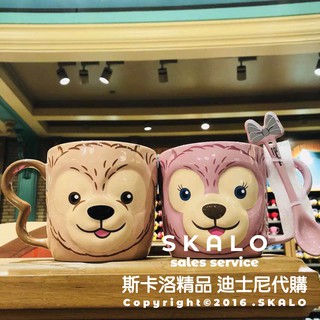 SKALO-達菲熊 雪莉玫帶勺子❤100%上海迪士尼杯子陶瓷馬克杯！防偽標籤保證正品，Disney代購