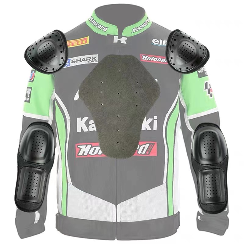 KAWASAKI Moto GP 川崎團隊賽車服防摔騎手套裝摩托車工廠套裝騎行外套夏季網狀透氣