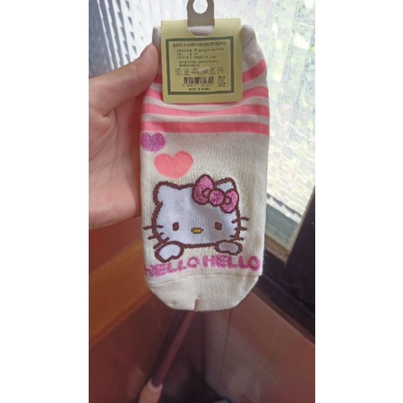 全新 韓國製 正版 kitty KT 襪子 凱蒂貓 無嘴貓 短襪 踝襪