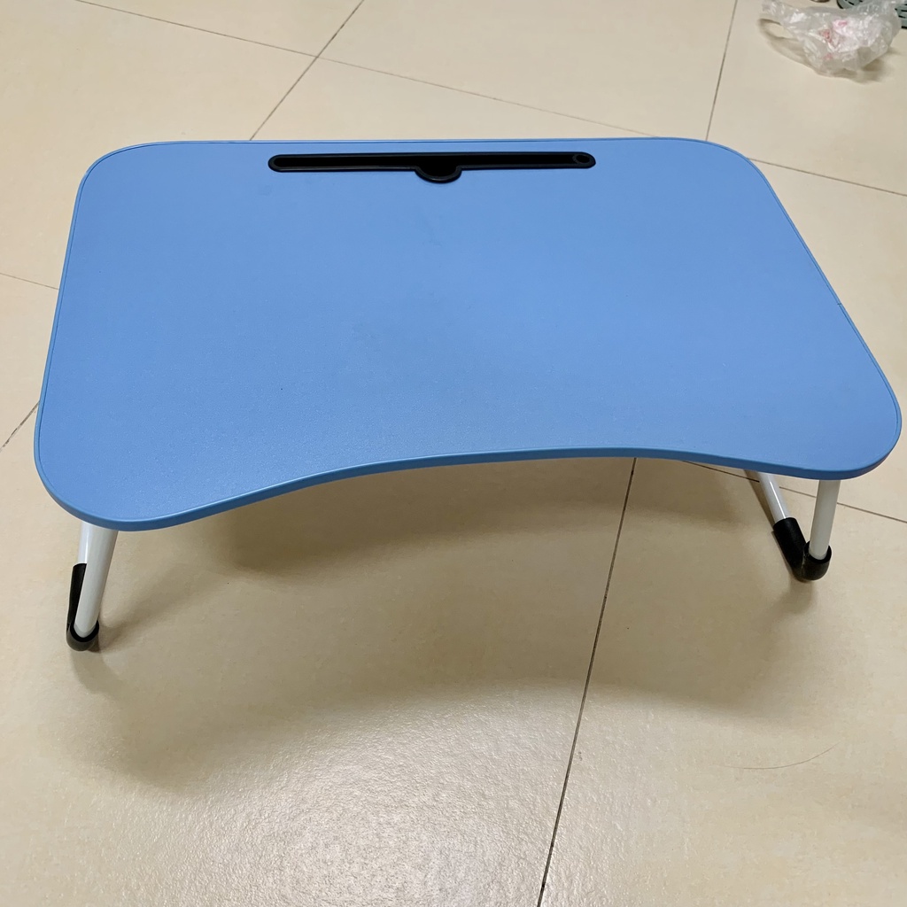 (二手九成新)RICHOME 折疊和室桌附手機架 藍色 懶人桌 床上桌 折疊桌 床上電腦桌