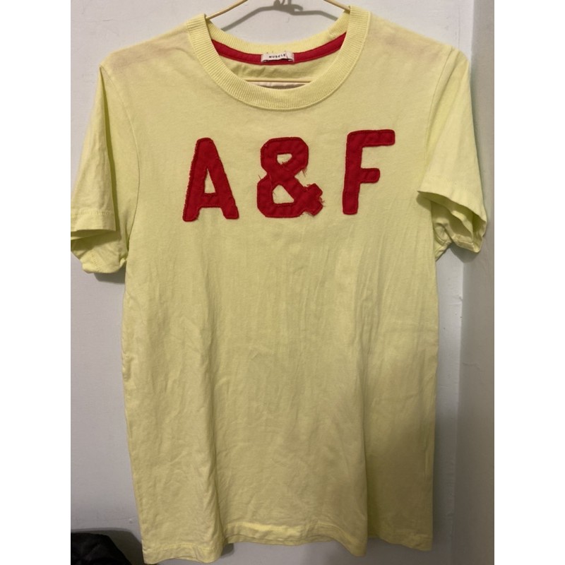 a&amp;f T SHIRT 男性上衣 男性t-shirt 二手 A&amp;F Abercrombie &amp; Fitch