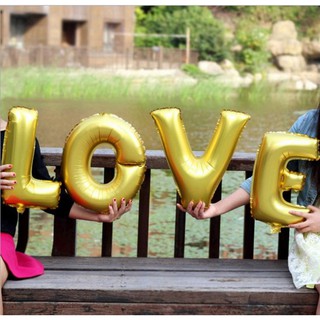 【CHL】告白必備 慶祝 驚喜 派對裝飾 40寸 鋁膜氣球 金色 LOVE 造型氣球 字母氣球 告白氣球