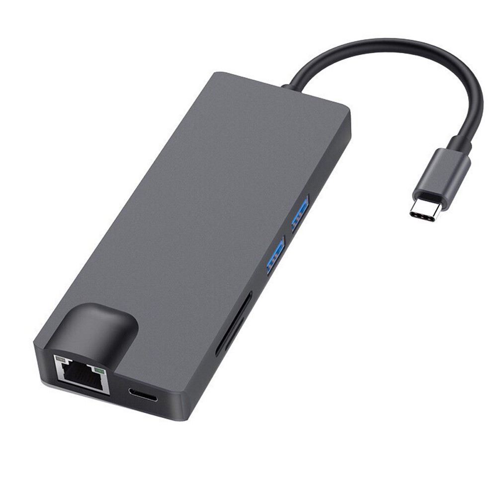 TYPE C 八合一轉接器 多功能 轉接頭 Type-C擴展器 筆電轉換器 有線網路HDMI USB轉接頭 網線接口