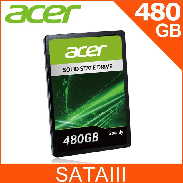 [全新品保固] Acer Speedy 480GB SSD固態硬碟 (讀：550M / 寫：500M) (青雲公司貨)