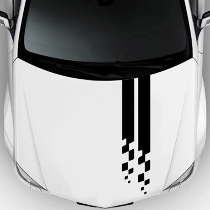 1 件套引擎蓋車貼個性化條紋貼紙汽車改裝車身貼熱銷汽車配件裝飾覆蓋膜