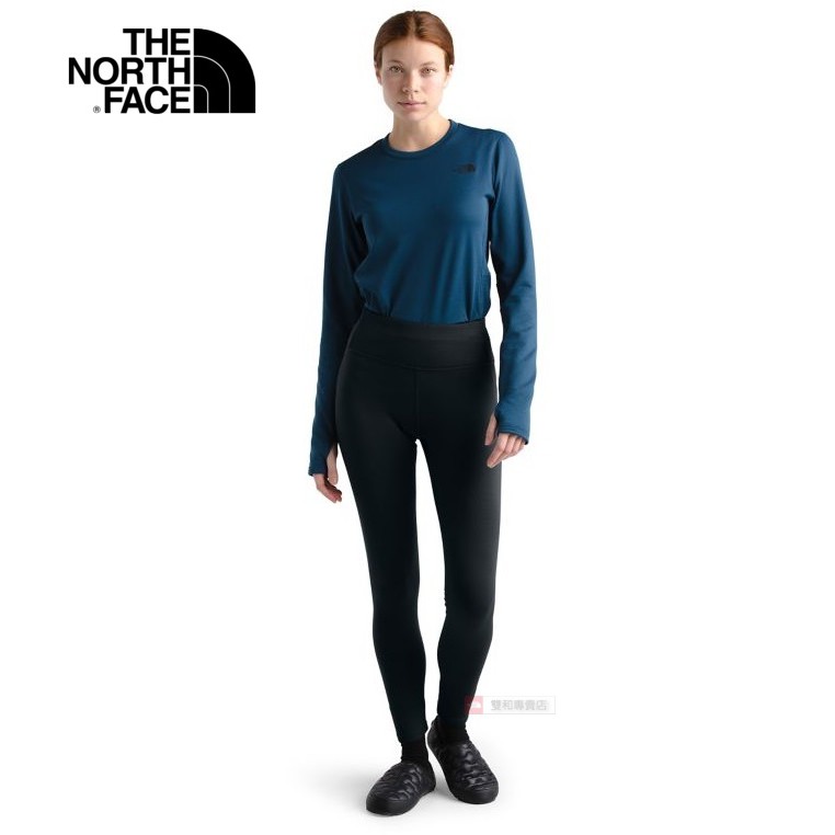 -滿3000免運-[雙和專賣店] THE NORTH FACE 女 FLASHDRY™ 保暖緊身褲/3SG7/黑