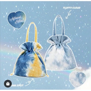 韓國 ALMOST BLUE TIE DYE BUCKET CROSS BAG渲染兩用水桶包